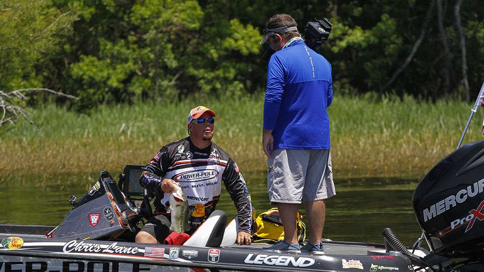 He tells the Bassmaster LIVE viewers at home that will certainly cull.