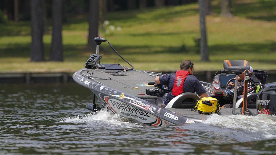 He culled out his final 2 pounder or so and was right at the 19 to 20-pound range at 1 p.m. Chris Lane was looking to make a charge and threaten the lead heading into Championship Sunday.