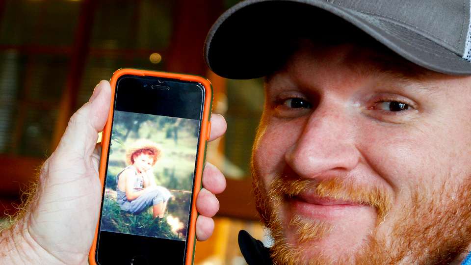 Paslay showed us a picture of himself on his phone. He said he went from looking a bit like Tom Sawyer, to being occasionally mistaken for Dale Earnhardt Jr. 