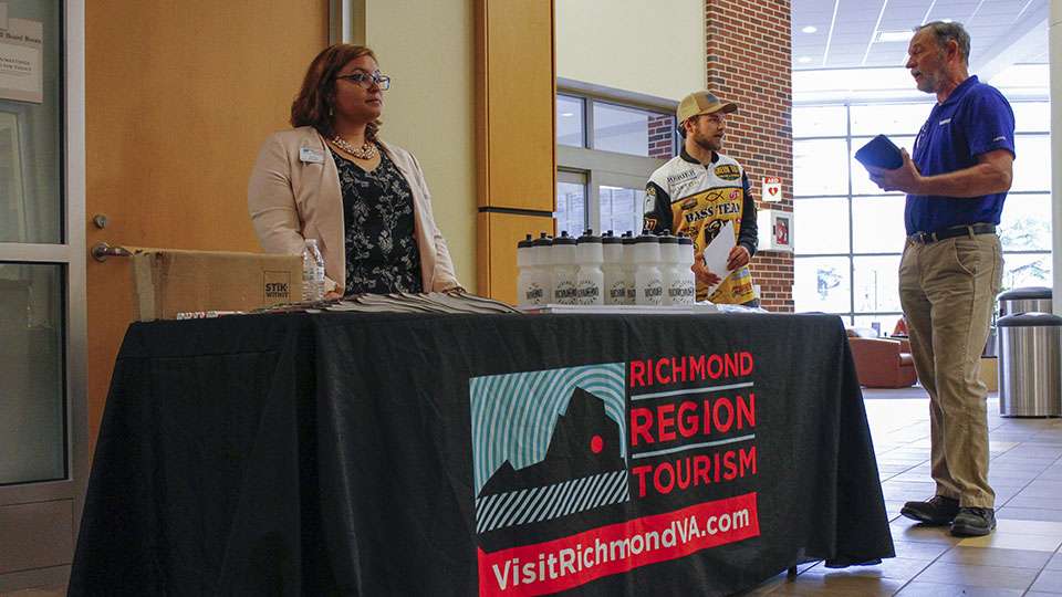 The Richmond Tourism Center had a booth setup to greet the anglers.