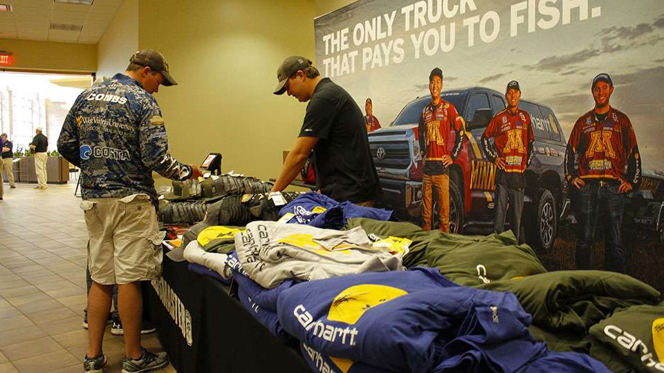 Like usual, Carhartt showed up in full force to get anglers some sweet shirts to sport during the hot summer months. 