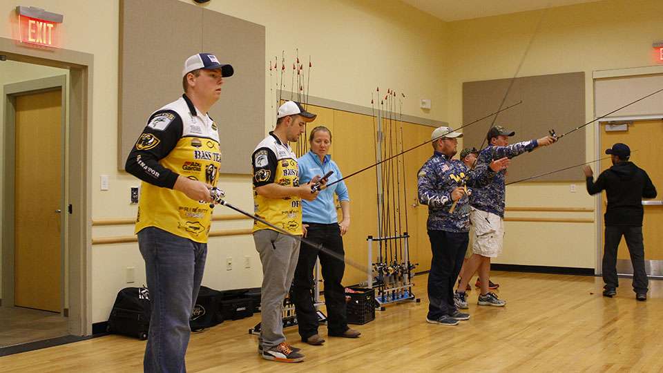 The Shimano Experience team had a casting competition setup for anglers to check out their products and get a feel for them.  