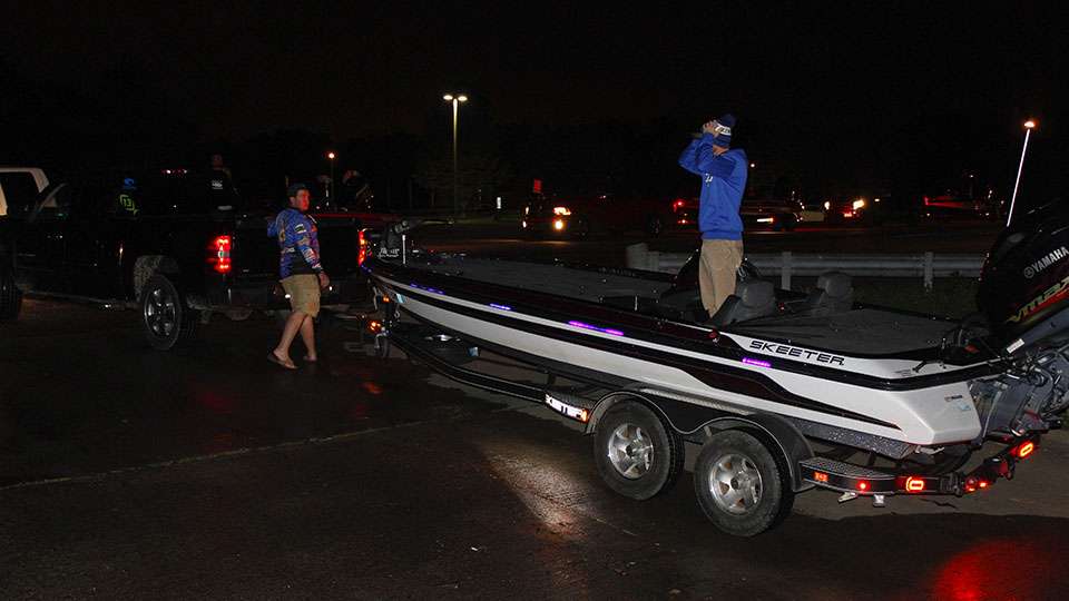 The collegiate anglers Day 1 launch of the 2016 Carhartt Bassmaster College Series Eastern Regional.