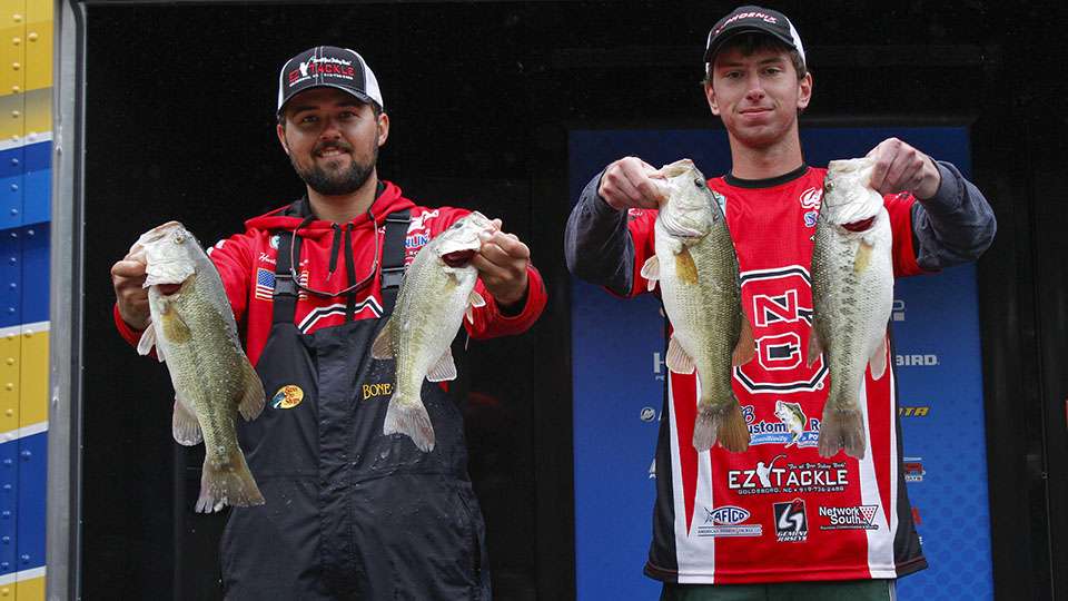 Hunter Whitman and Alec Lower of NC State (11th, 35-9)