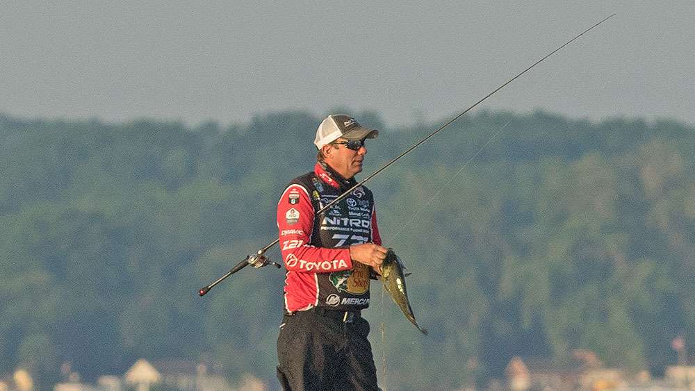 The problem was, VanDam was catching fish that were far smaller than the big pace Cayuga had set in the early going.