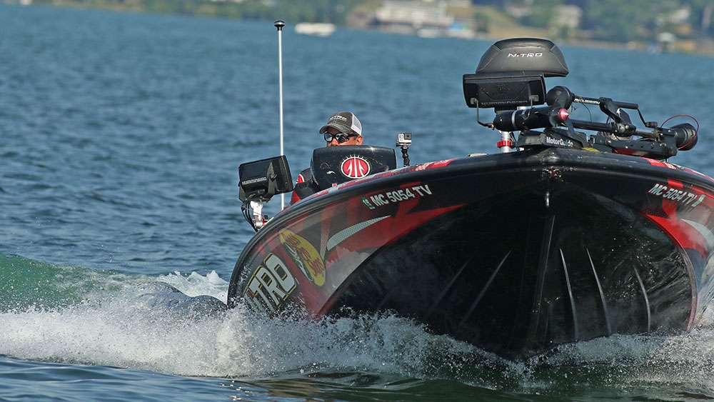 By mid-morning, VanDam was on the move, hitting key pieces of the flats in the northern end of Cayuga.