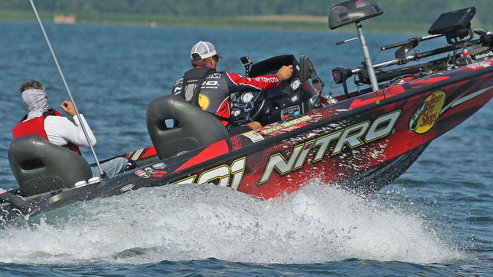 And in the most critical decision of the event, VanDam would move south, away from virtually every angler in the field.