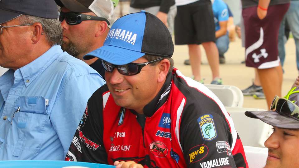 Elite Series angler and 2013 Bassmaster Classic champion Cliff Pace managed to smile through the pain of another anglersâ meeting.