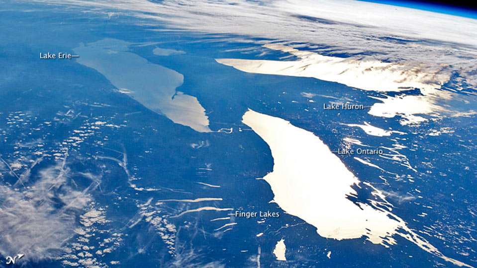 Cayuga Lake, along with the Great Lakes, was formed by glaciers. More than 100,000 years ago, massive sheets of ice carved trenches in the earth as they advanced southward. 