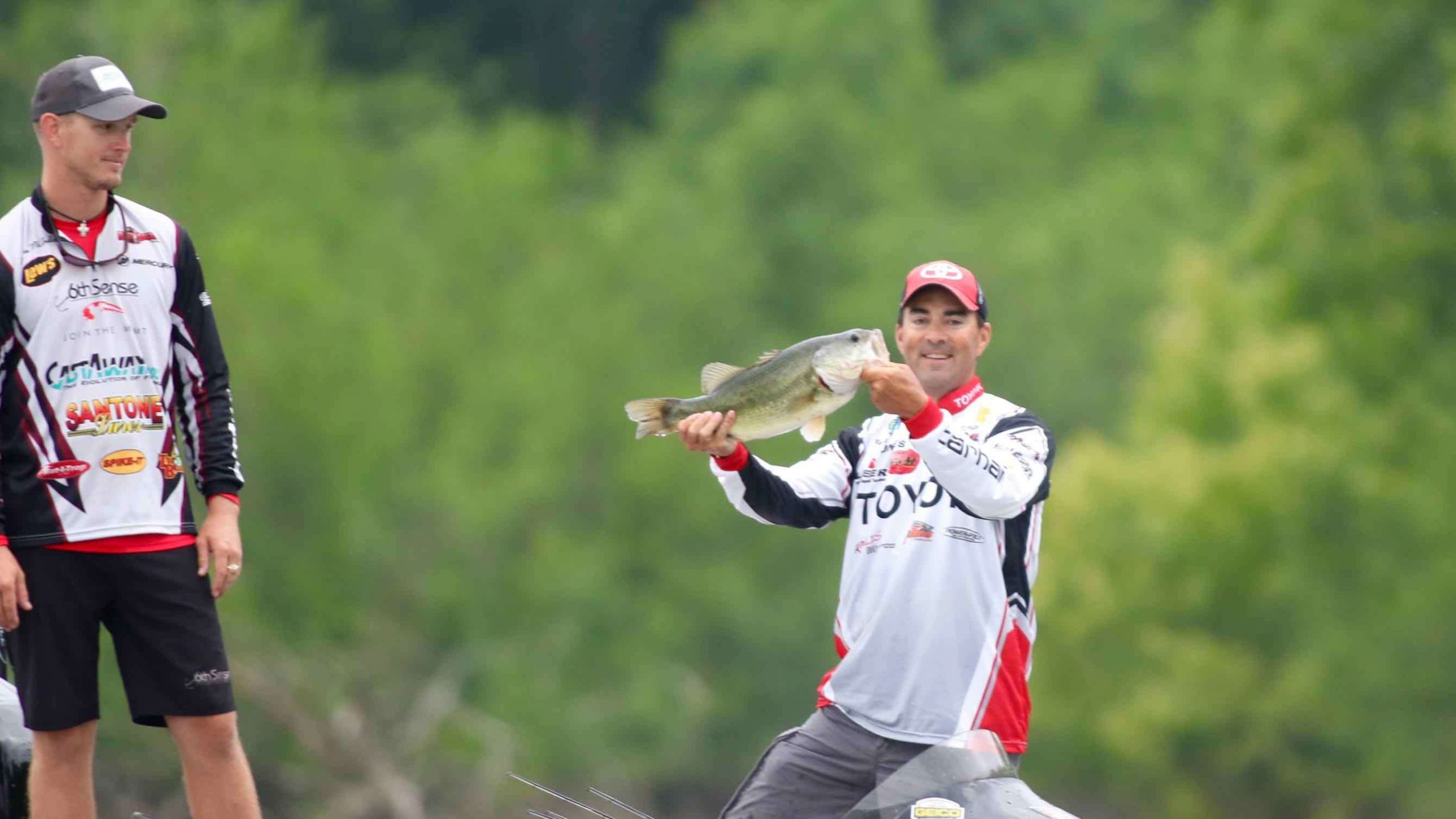 Jones displays the âgood oneâ for the camera.