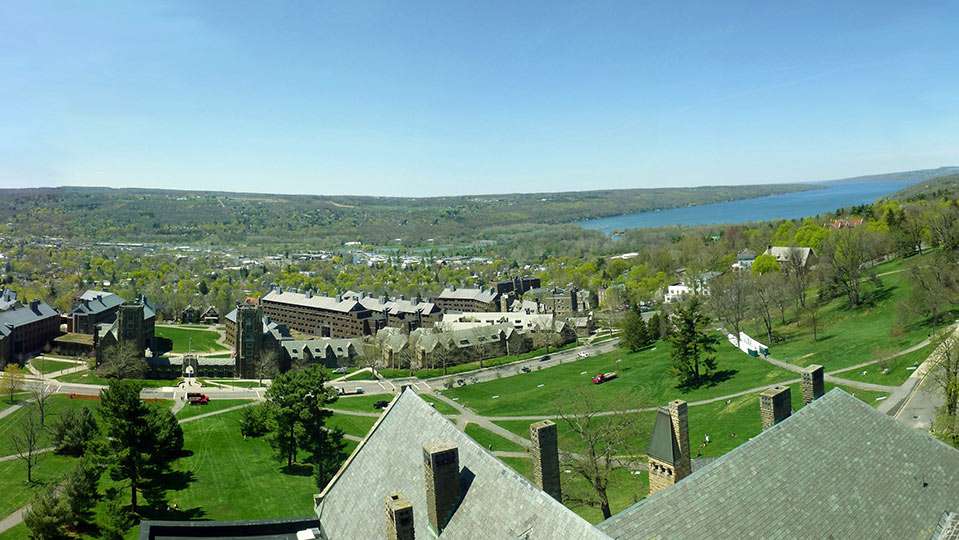 The Elites visited Cayuga in 2014, when the event was originally scheduled out of Ithaca at the lakeâs southern end. But city officials decided the Aug. 21-24 event coincided with students returning to Cornell University and Ithaca College and begged out. This is a shot from McGraw Tower on Cornellâs West Campus.  