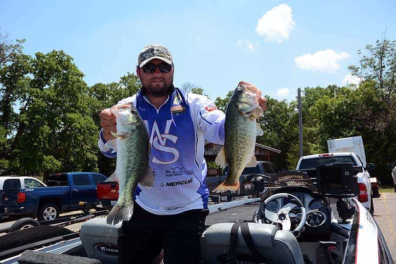 Forrest Sears with the best bass of the day for Wallace State. The team is 15th place in the standings. 