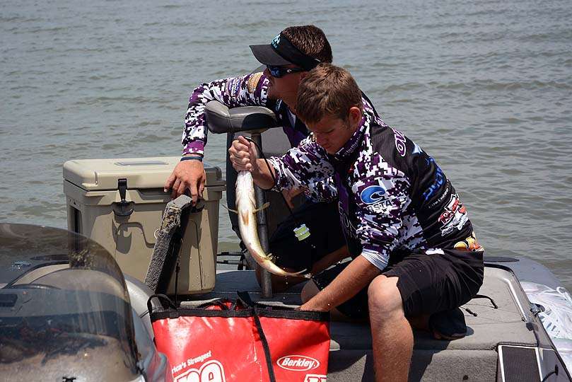 Justin Seeton and Stetson Overton from Tarleton State University are among the first teams to bag their limits. 