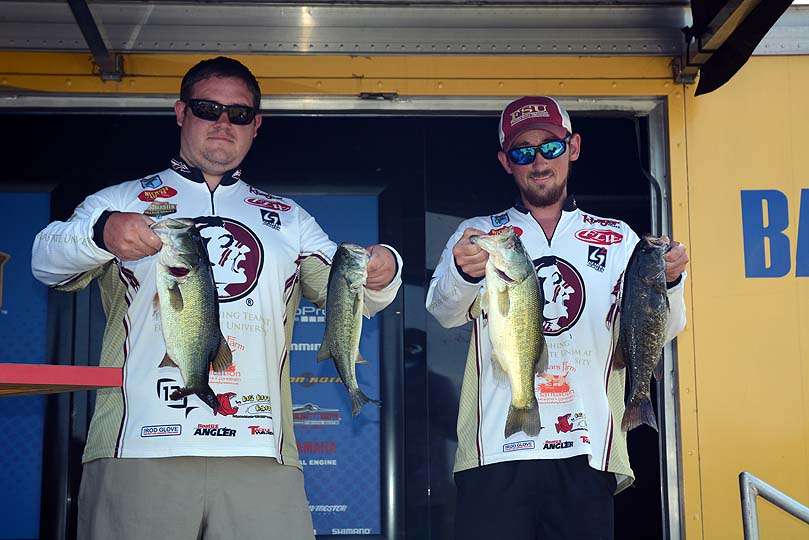 Logan Elton and Morgan Locke are fishing for Florida State University. 