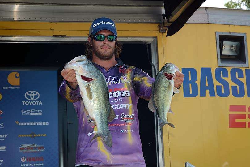 Hunter Loudon is fishing solo for Bethel University. He is sixth place going into the final day. 