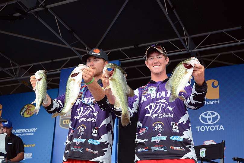Early to weigh in was Kansas State University. Sheldon Rogge and Parker Davis fished for the team finishing in 13th place. 