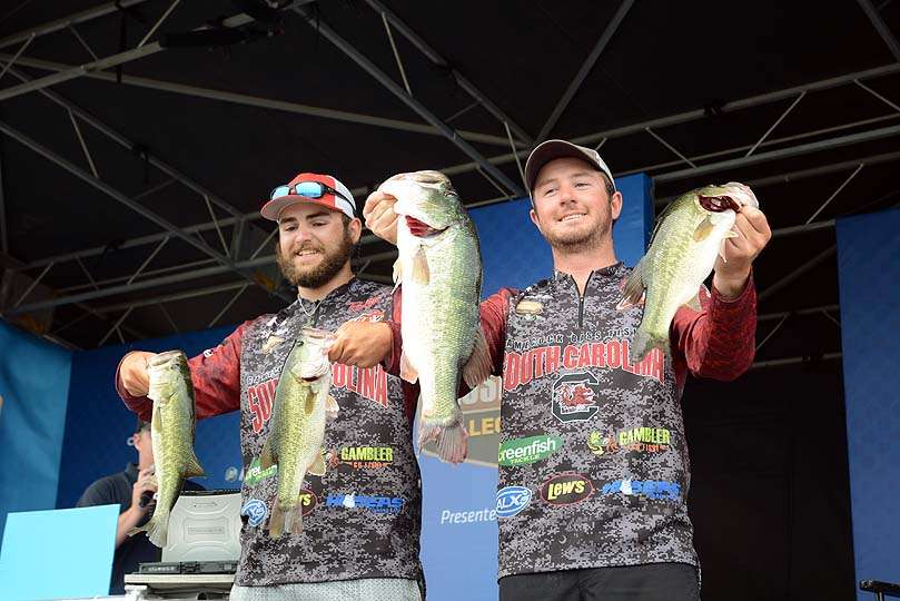 Dylan Allison and Chris Blanchette with the bass moving them into fourth place overall. The team finished with 41-6. 