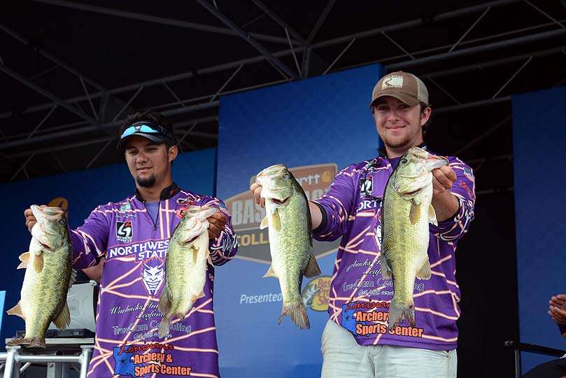 Aaron Belgard and Logan Laprarie of Northwestern State University finished third place with 46-8. 