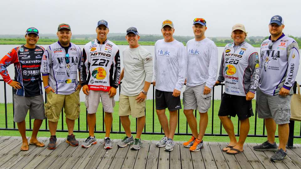 There were four fishing teams that would participate. Each Elite Series angler had a Purple Heart recipient in the boat with them, the fourth team was determined by a bid auction held on Evers' Facebook page. 