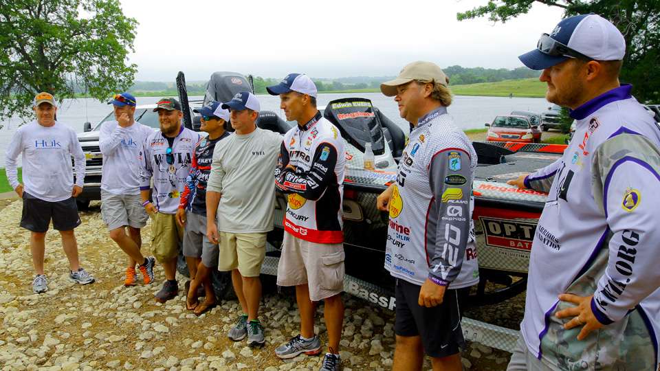 The four teams were allowed three fish each, only one of which could be caught by their pro partner. 