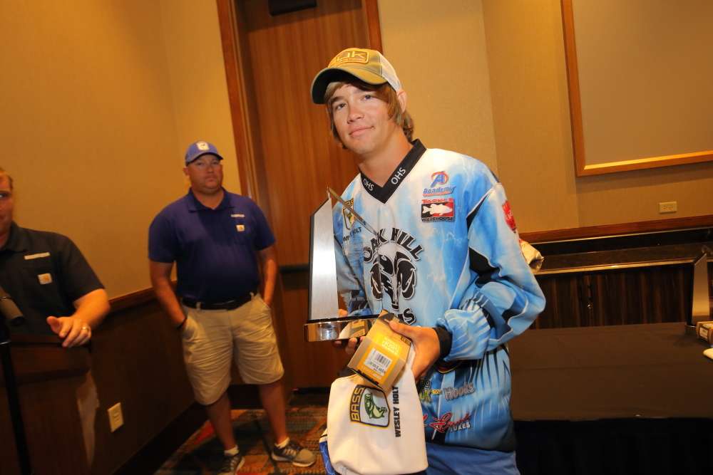 Wesley Holt, a senior at Oak Hill High School, helped to start his schoolâs first bass fishing team and has served as the clubâs president the past two years. He has 10 first-place finishes to his name, including the Association of Louisiana Bass Clubs State event on Toledo Bend. Holt was also an integral part of the 2015 state bass fishing team for Oak Hill High School. Holtâs goal is to be able to fish on the professional level.