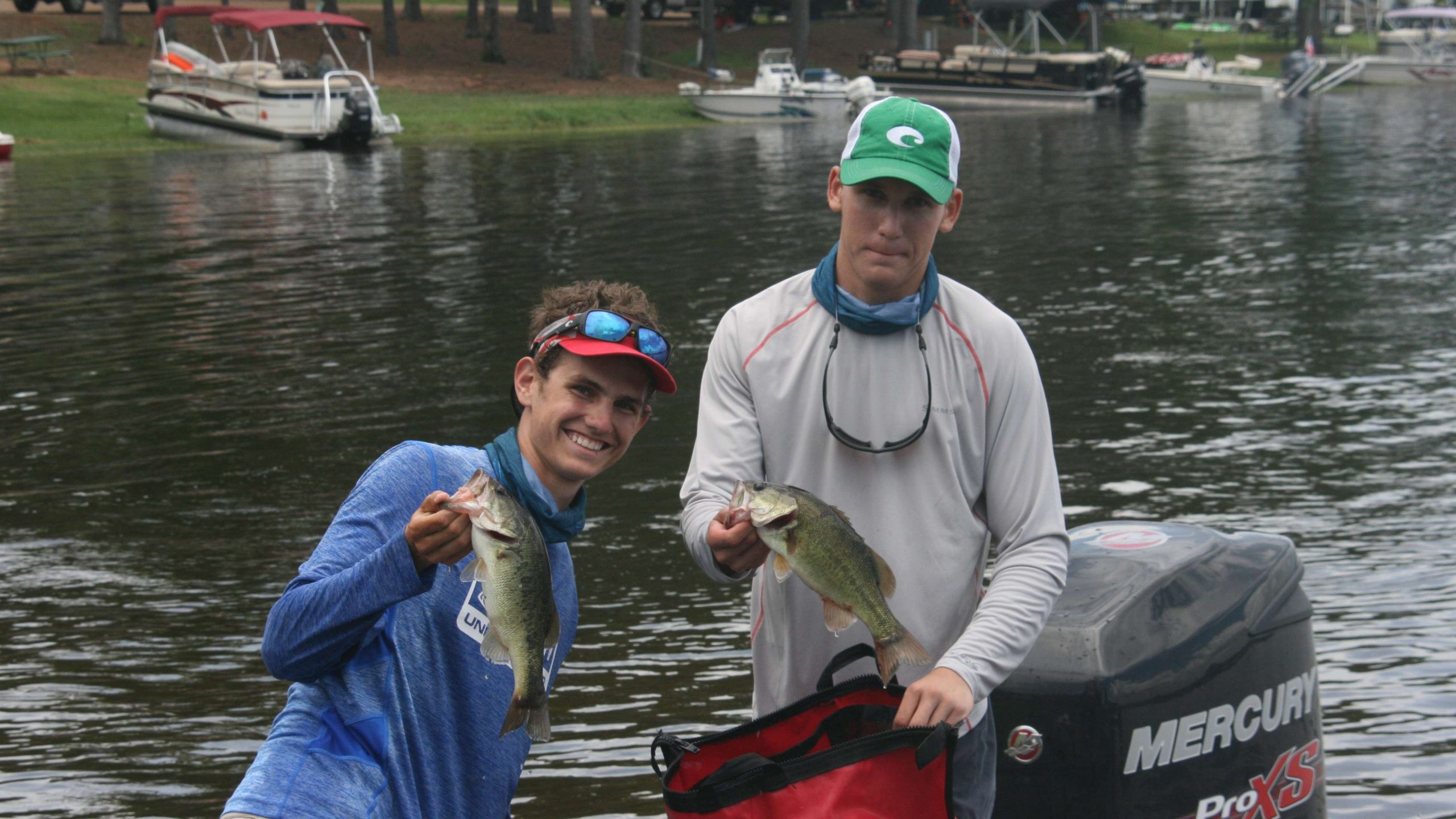 Dayten Schureman and Tommy Sendek came all the way from Arizona to compete. They caught three fish that totaled 4-10, and were all smiles upon arriving at the docks.