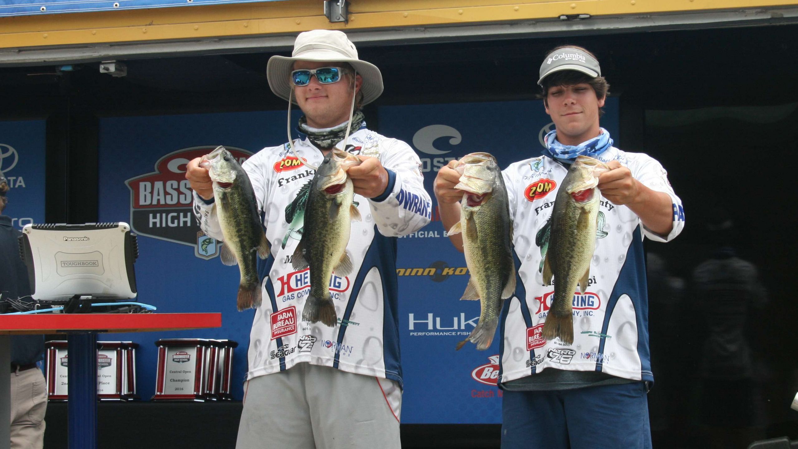 Will Moffett and Kyle McCormick of Franklin Country (Miss.) High finished in a tie for third overall with a five-fish limit weighing 12-9.