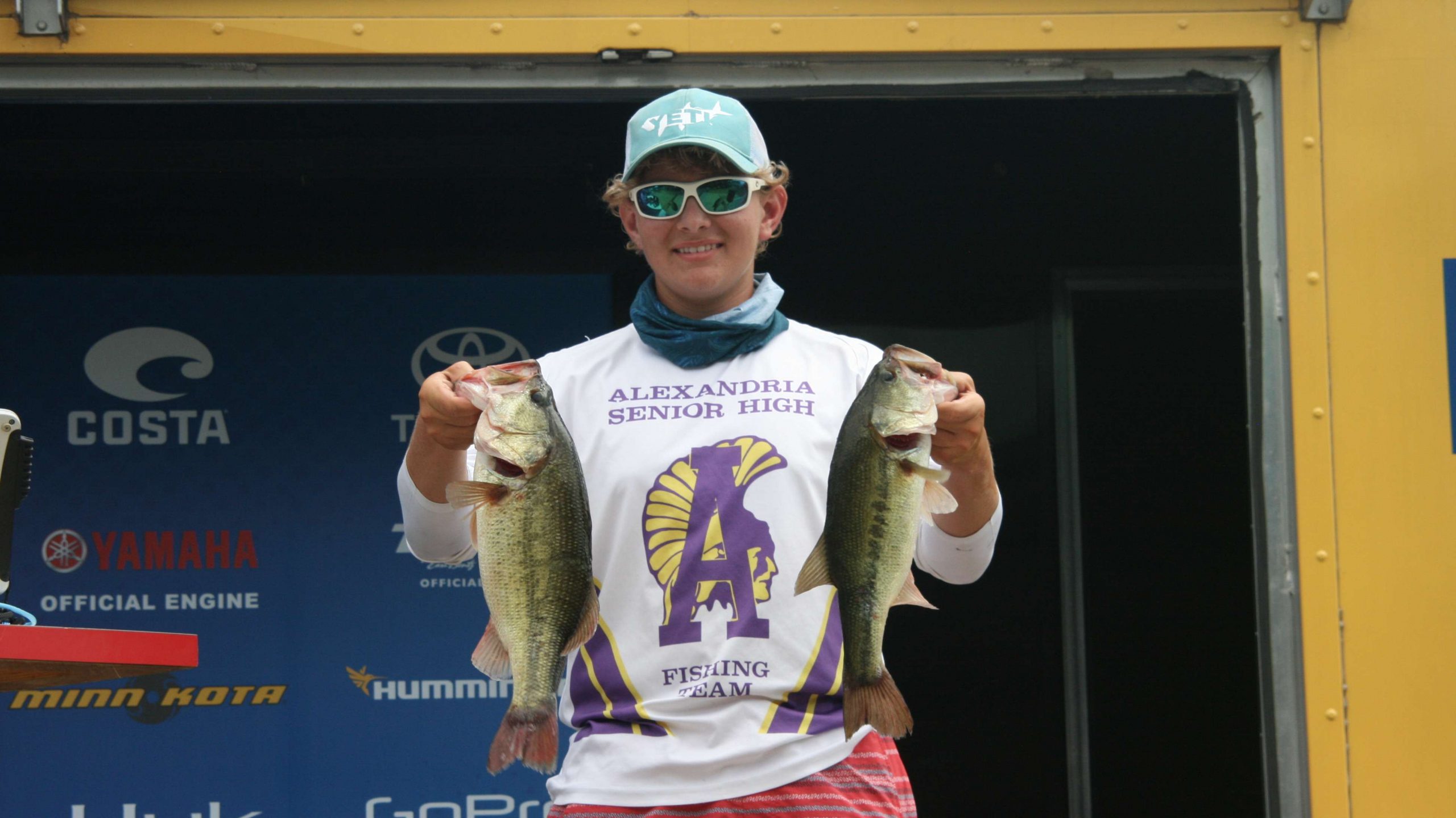 Ben Abraham fished by himself in the Central Open and finished fifth overall. The Alexandria (La.) High angler boated four fish weighing 12-2.