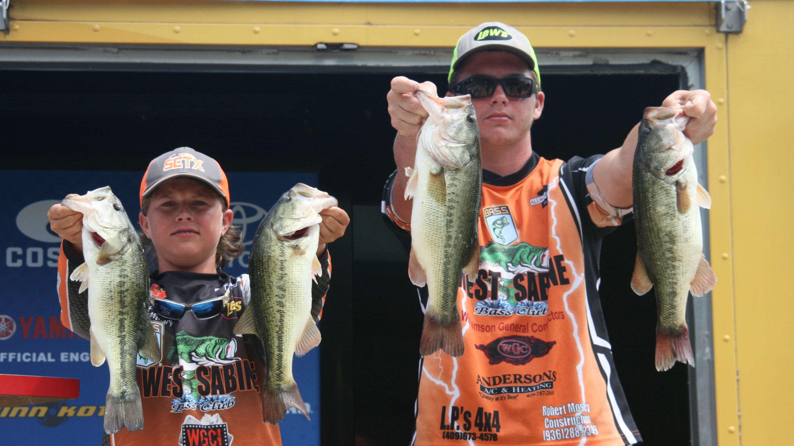 Landen McCary and Hunter Muncrief of West Sabine (Tex.) High were the other team to tie for third place overall with a five fish total of 12-9.