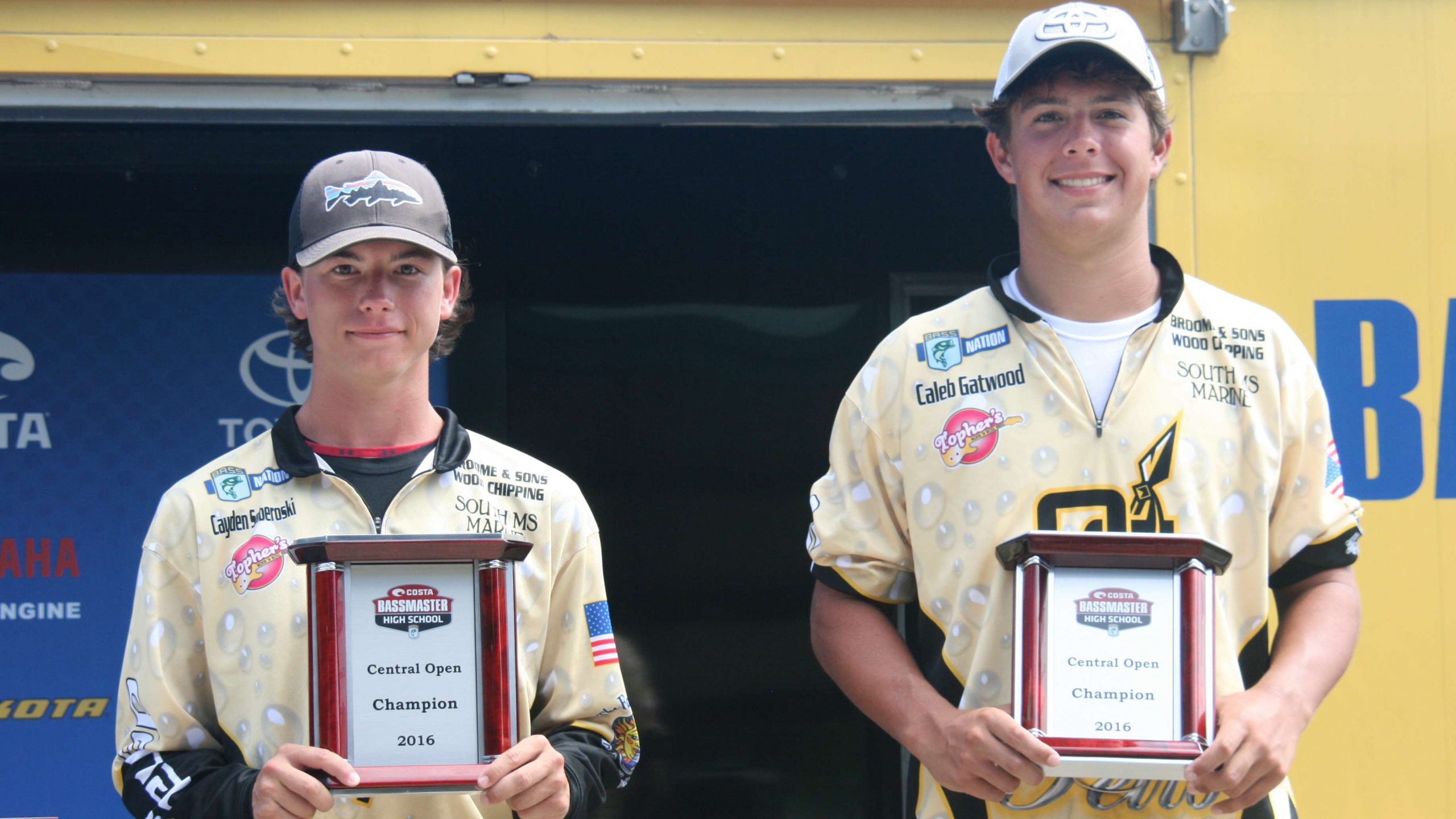 Indeed, they do. Cayden Soberoski, left, and Caleb Gatwood won the Costa Bassmaster High School Central Open on Toledo Bend. Their 14-4 total on only three bass, was not only unique, but it qualified them for the national championships on Kentucky Lake in August.