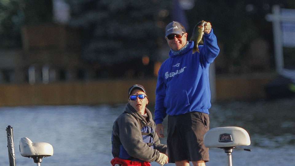 Rose shows it off. In his first year fishing the Bass Pro Shops Bassmaster Opens the seasoned pro qualified for the Elite Series via the Southern Opens. 