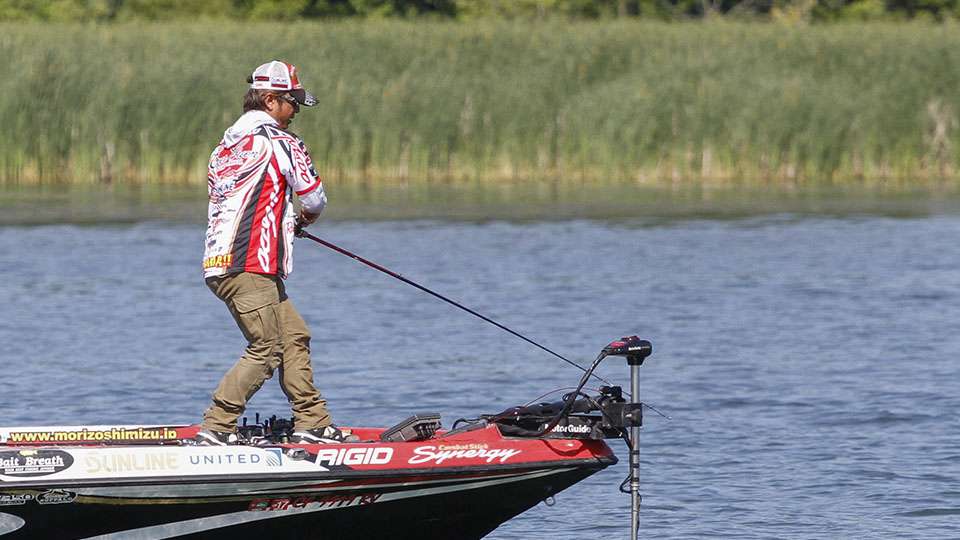 Shimizu was in a good position with over 23 pounds on Day 1, but if he wanted to keep his lead he needed to continue to upgrade because Cayuga has been very good this week.