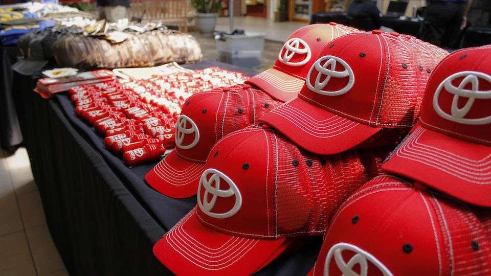 Meanwhile anglers can scoop of plenty of hats from the likes of Toyota and Carhartt.