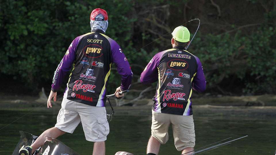 As the other team packed up to head out, the Wisconsin-Stevens Point team of Dan Scott and Dakota Lenske hooked up.
