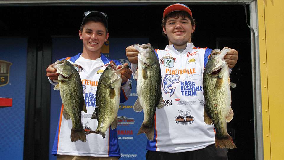 Alec Garrison and Aron Portillo of Wisconsin Platteville (17th, 21-7)