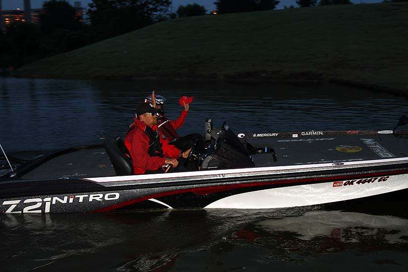 Chris Jones, a local pro, is a strong contender during the month of June on the river. 
