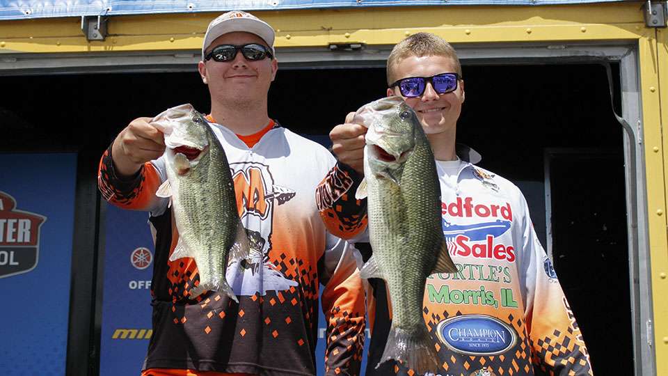 Jacob Doster and Zachary Petersen of Minooka Anglers Club (14th, 7-3)