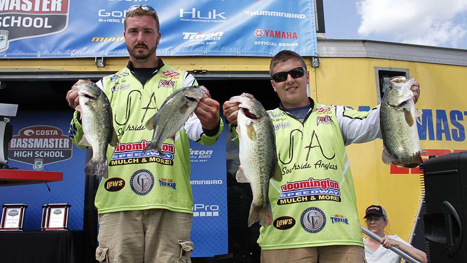 Blake Albertson and Dylan Cobb of Southside Anglers (4th, 13-15)