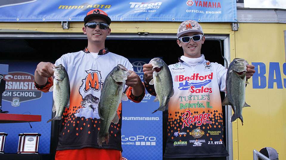 Anthony Fazio and Grant Olsen of Minooka Anglers Club (9th, 10-2)