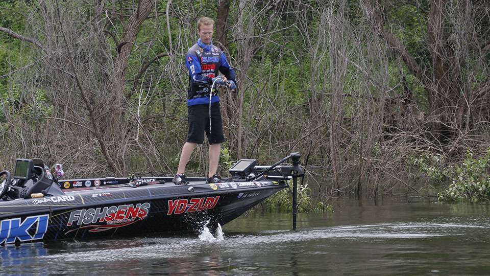He swings in a solid fish, but one he realizes won't help his total as he was close to the 20-pound mark. 