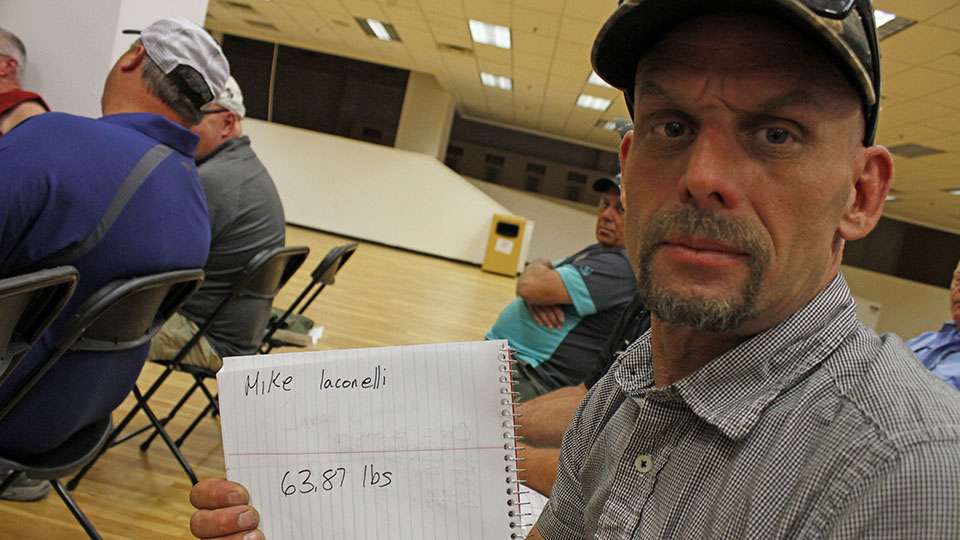 Another vote for Mike Iaconelli as Chris Buttigieg thinks 63 pounds will get it done.