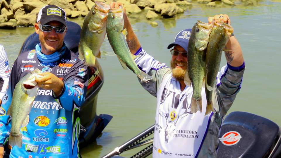 Chapman and Secrease hold what would prove to be the winning fish. 