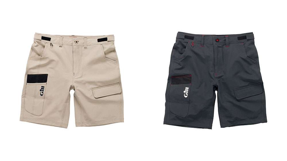 <p>
<p>
Gill</p>
<p>Gill is introducing the FG12 Expedition Shorts to its clothing lineup for 2016. The new stylish FG12 Expedition Shorts are made from a softshell stretch fabric that is durable and water repellent. They feature a wicking inner design, seven pocket attachment points and a low profile Velcro waist adjustment with belt loops to make sure you get the best fit.</p> 

<p>The FG12 Expedition Shorts also has 50+ UV protection built into the fabric. In front, two deep thigh pockets that are zippered for secure storage making sure that what you put in your pockets stays there, tool storage pocket and two rear pockets with soft touch buttons. FG12 Expedition Shorts is offered in two colors graphite and khaki and are available in sizes Small through XXXL. 
