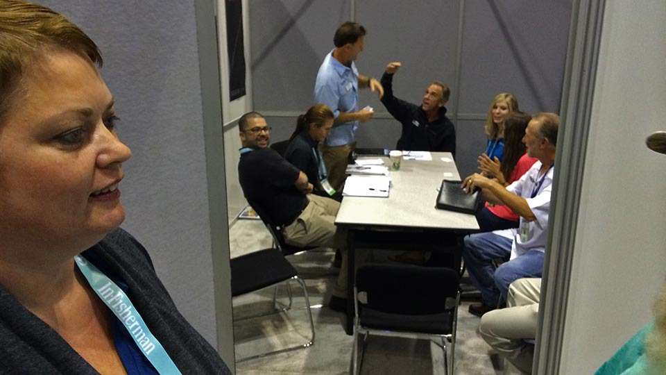 But an open door at one of the Berkley meeting rooms shows that not all meetings are super serious, or have anything to do with that Charlie Rich classic.