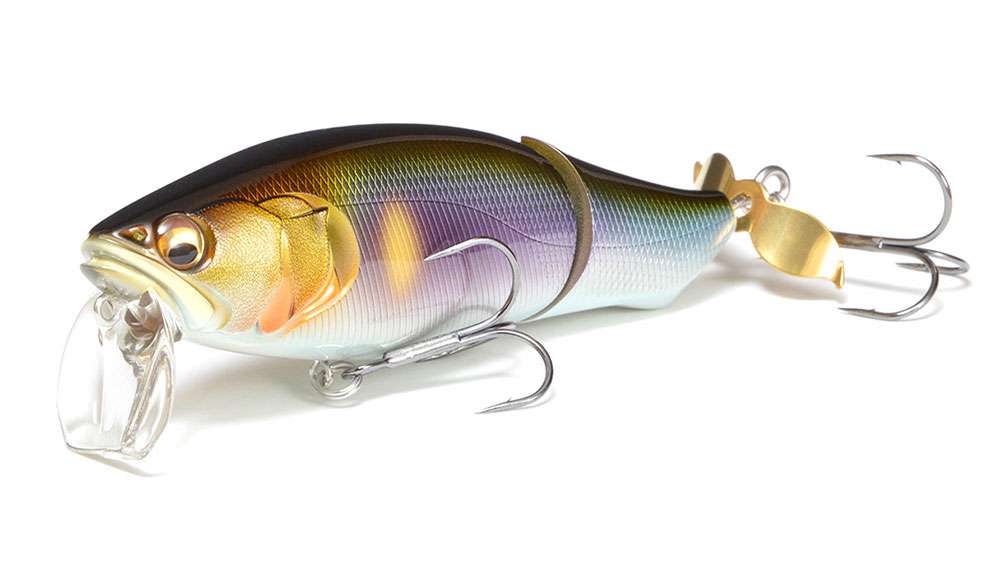 Megabass i-Loud</p>
<p>The i-Loud is a jointed topwater prop bait which showcases the Rudder Action Balancer System (RAB) of the i-Jack for devastating action and sound. Housed in a new concept wake bait/prop bait designed by ITO Engineering, the RAB System emits a resounding âknockâ as it throws its weight from side to side. It produces a strong sonic presence as it helps power the outsized action of the i-Loudâs jointed body. The rear prop adds another layer of lively sound, and leaves a bubble trace along the retrieve line. With a large profile, and even larger action and sound, it represents an aggressive approach to activate the feeding modes of dormant monsters, and trigger explosive bites. 
