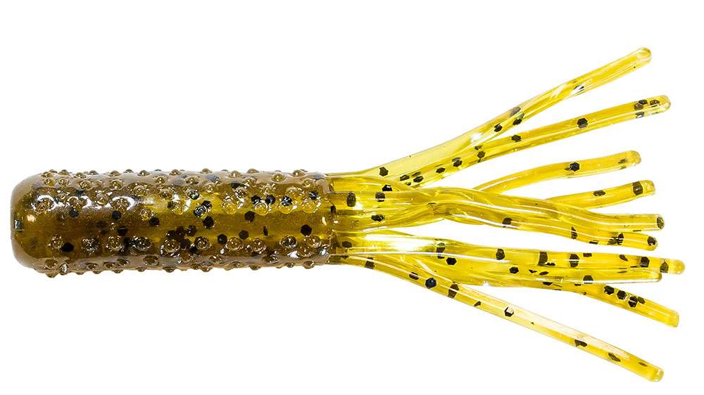 Z-Man T.R.D. TubeZ</p>
<p>With the growing popularity of the Ned Rig among bass anglers nationwide, the 2 3/4-inch T.R.D. TubeZ will find a spot in the tackleboxes of both recreational and competitive bass anglers alike. Sporting a traditional tube-style profile, the forward third of the T.R.D. TubeZ body is solid to accommodate rigging on small mushroom-shaped jigheads, while the hollow rear portion of the body provides a spiraling, bubbling descent sought after by ardent tube fisherman. Thanks to its 10X Tough ElaZtech construction, the tentacles of the T.R.D. TubeZ float tantalizingly off the bottom at rest, mimicking small crayfish and other invertebrates that comprise the bulk of a bassâ diet, and the dimpled body and salt impregnation provides an extremely lifelike texture and feel.