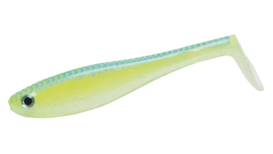 Zoom 5-Inch Swimmer</p>
<p>While the Swimmer is exceptional on a weighted swimbait hook or a jighead, itâs also deadly on the back of a vibrating jig or swimjig, or even on an umbrella rig. It will be available in six colors: shad, Tennessee shad, ayu, hitch, chartreuse blue and blueback herring.
