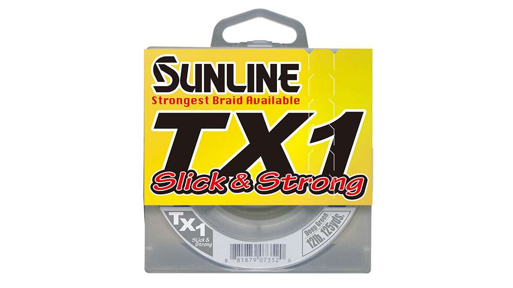 Sunline TX1 Braided Line
Smooth surface processing makes TX1 slicker with silicon molecules reducing frictions when passing through the rod guides. This increased slickness improves casting distance and reduces guide noise. TX1 still features a small diameter and high abrasion resistance that all anglers demand. This premium braided line is made by Sunline in Japan with Izanas top technology. It is round woven with eight strands for ultimate strength and roundness. TX1 will be offered in two colors ultra vis yellow and green, and will come in 125- and 600-yard spools. Line sizes are 7-, 10-, 12-, 16-, and 24-pound tests.
