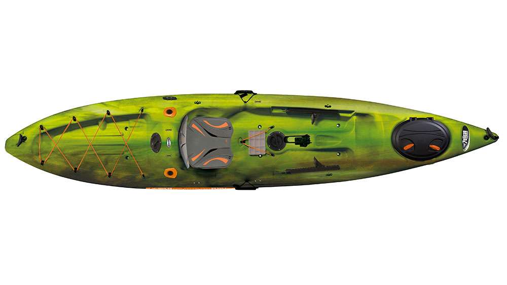  Pelican Trax 130 Angler</p> 
<p>The Trax 130 Angler is a fast, yet stable and stylish new Pelican Premium fishing kayak. Light for its 13-foot size, this versatile kayak is loaded with features and storage room, offering a lot of kayak for the money.
