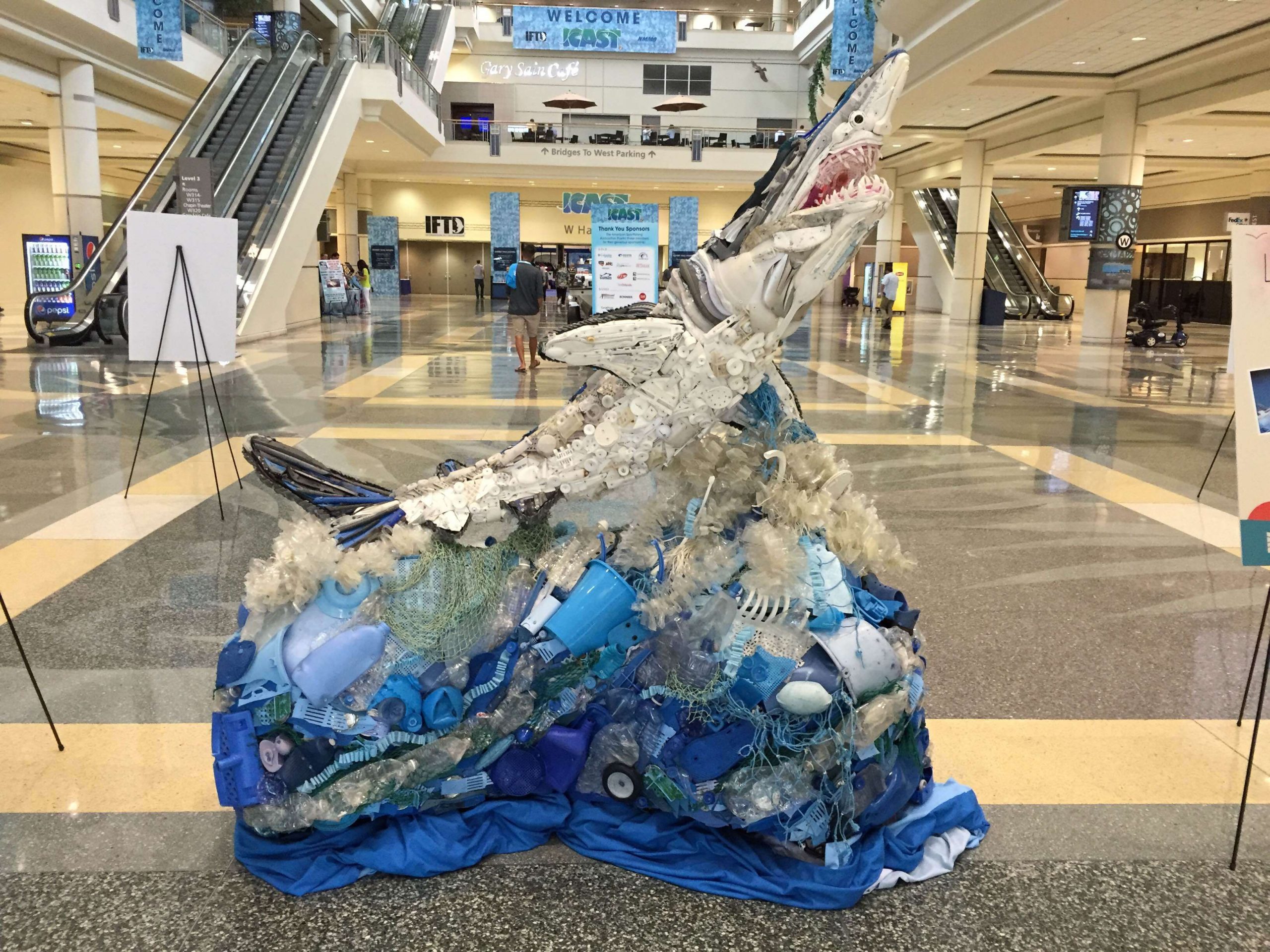 Each year, COSTAâs plastic sculpture reminds ICAST attendees about the importance of recycling plastics and keeping fisheries and waterways free of floating trash.